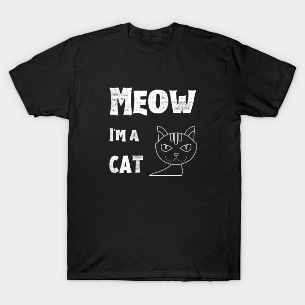 Meow I'm a Cat for the Halloween night T-Shirt by GROOVYUnit